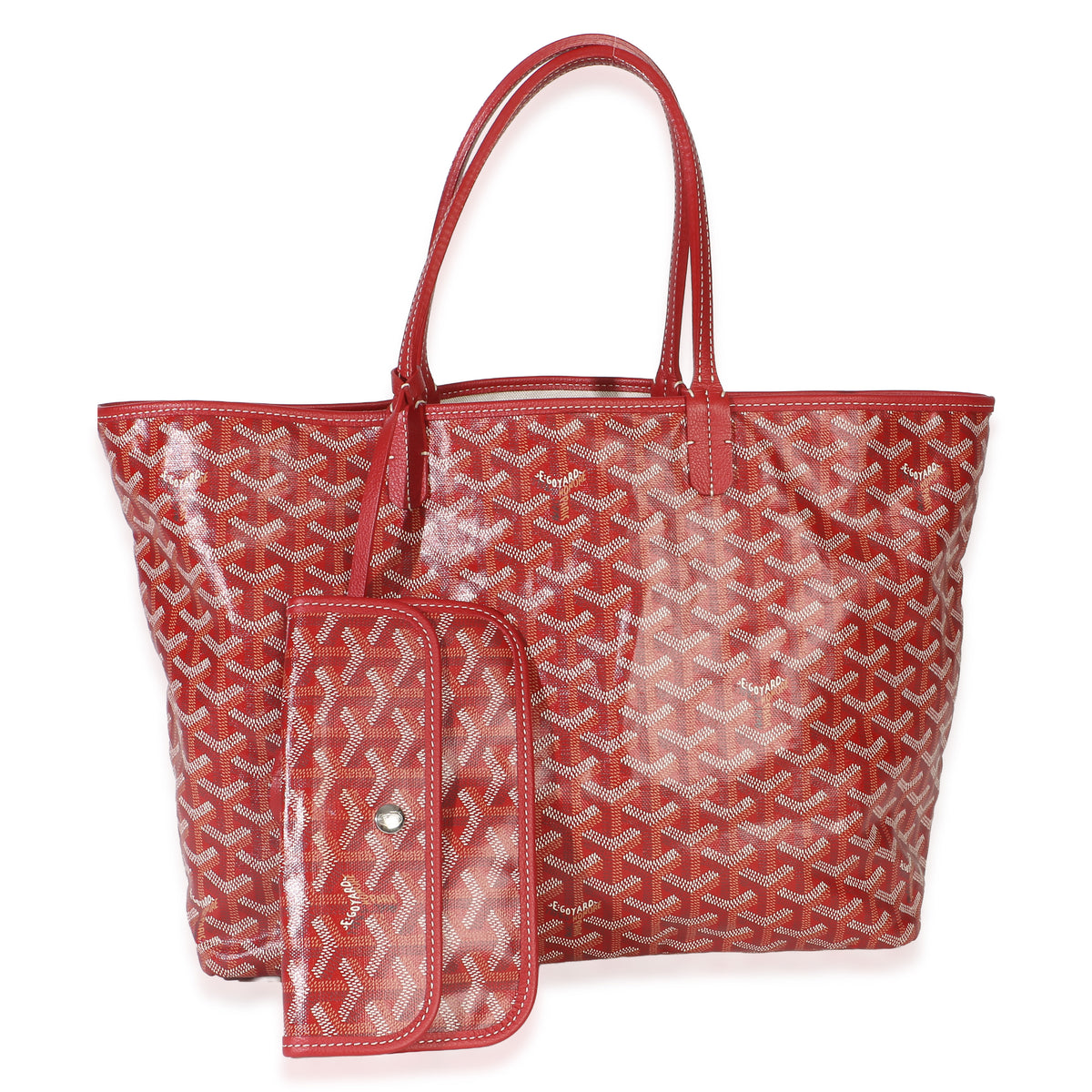 Goyard Red ine Canvas Saint Louis PM Handbag fv
