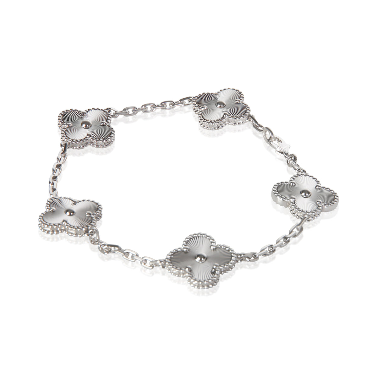 Van Cleef & Arpels White Gold Vintage Alhambra Bracelet 2