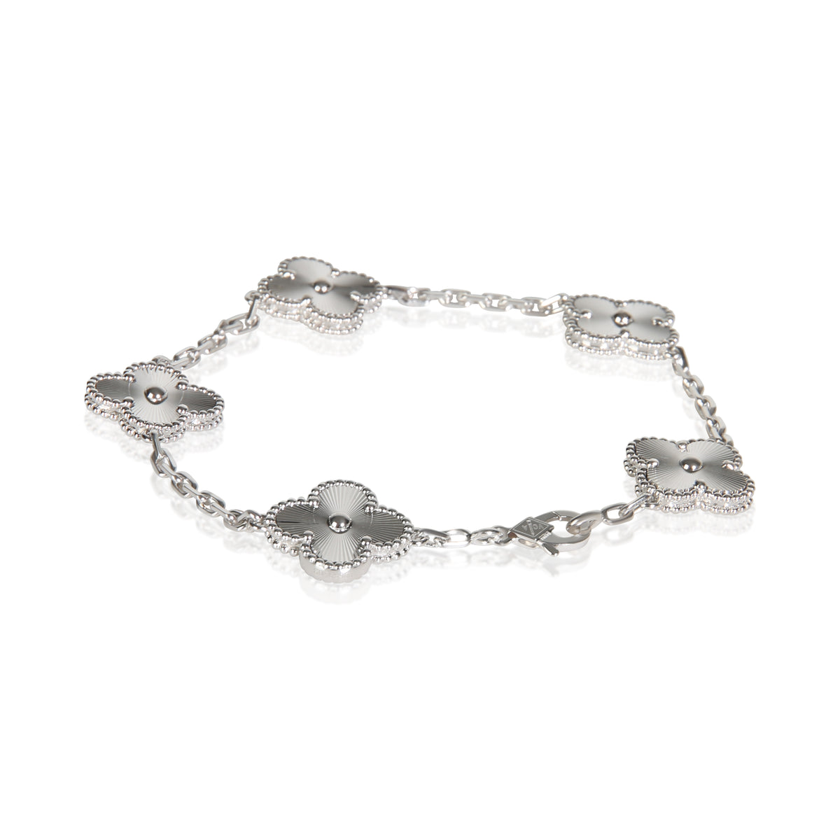 Van Cleef & Arpels White Gold Vintage Alhambra Bracelet 3