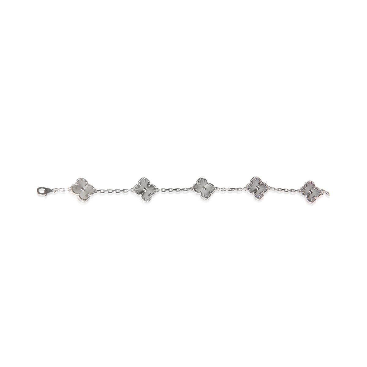 Van Cleef & Arpels White Gold Vintage Alhambra Bracelet 4