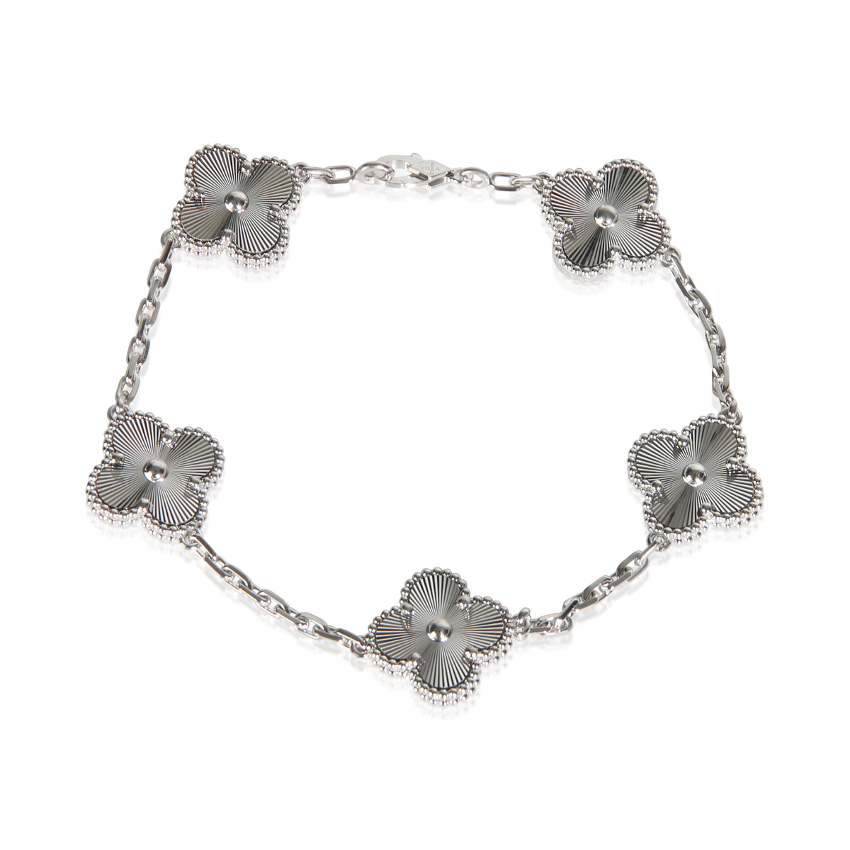 Van Cleef & Arpels White Gold Vintage Alhambra Bracelet fv