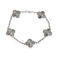 Van Cleef & Arpels White Gold Vintage Alhambra Bracelet fv
