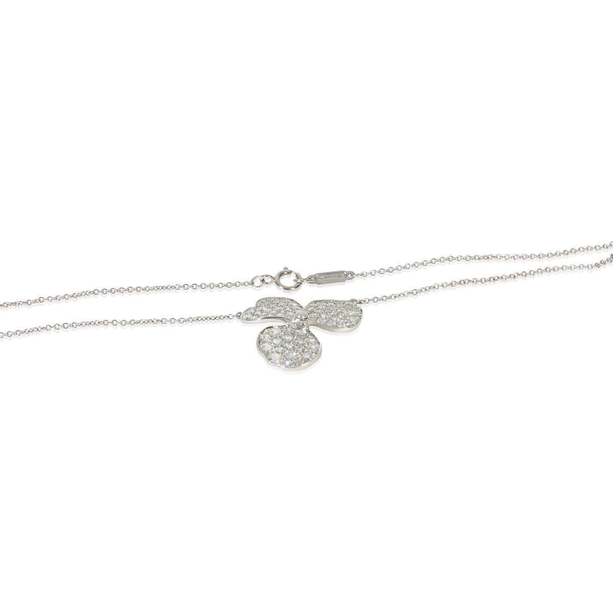 Tiffany & Co. Platinum Diamond Large Paper Flowers Pendant 2