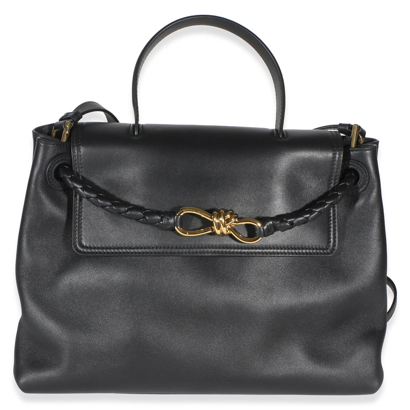 Bottega Veneta Black Silky Calfskin Medium Ciao Ciao Handbag fv