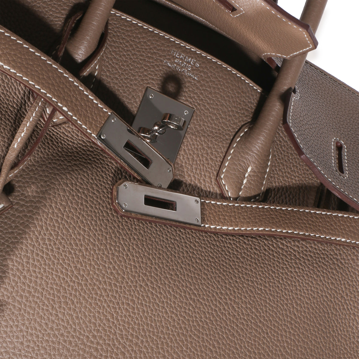 Hermès Etoupe Togo Birkin 35 PHW Handbag 9