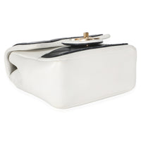 Chanel Bi Color Black White Quilted Lambskin Mini Graphic Flap Bag Handbag 7