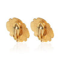 Chanel Gold Plated 1980s Vintage Red Gripoix Earrings 4