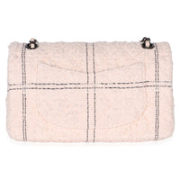 Chanel Light Pink Multicolor Quilted Tweed Medium Double Flap Bag Handbag 4