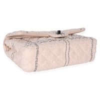 Chanel Light Pink Multicolor Quilted Tweed Medium Double Flap Bag Handbag 7