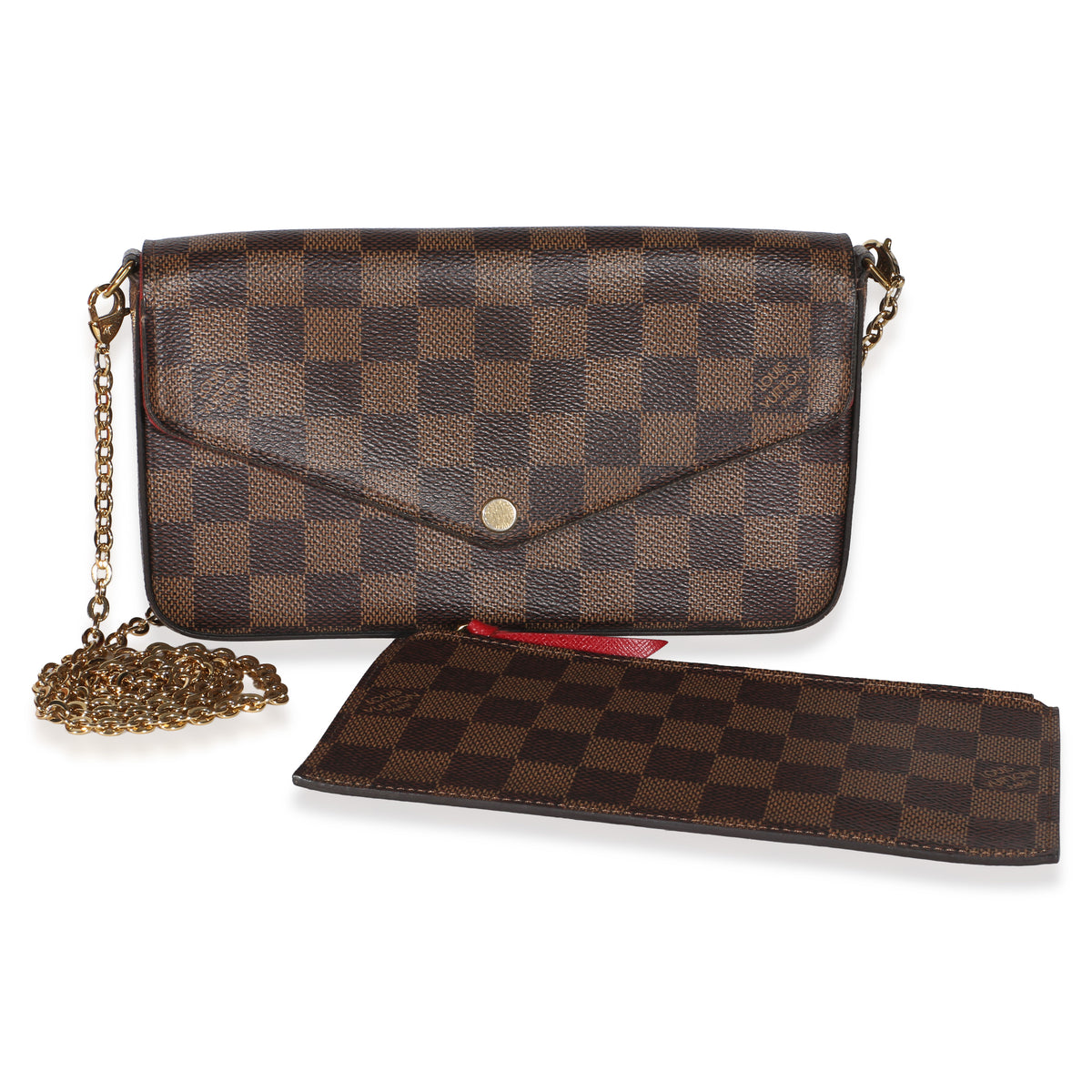 Louis Vuitton Damier Ebene Canvas Felicie Pochette Handbag fv