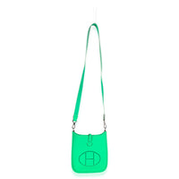 Hermès Vert Comics Clemence Mini Evelyne 16 TPM PHW Handbag 10