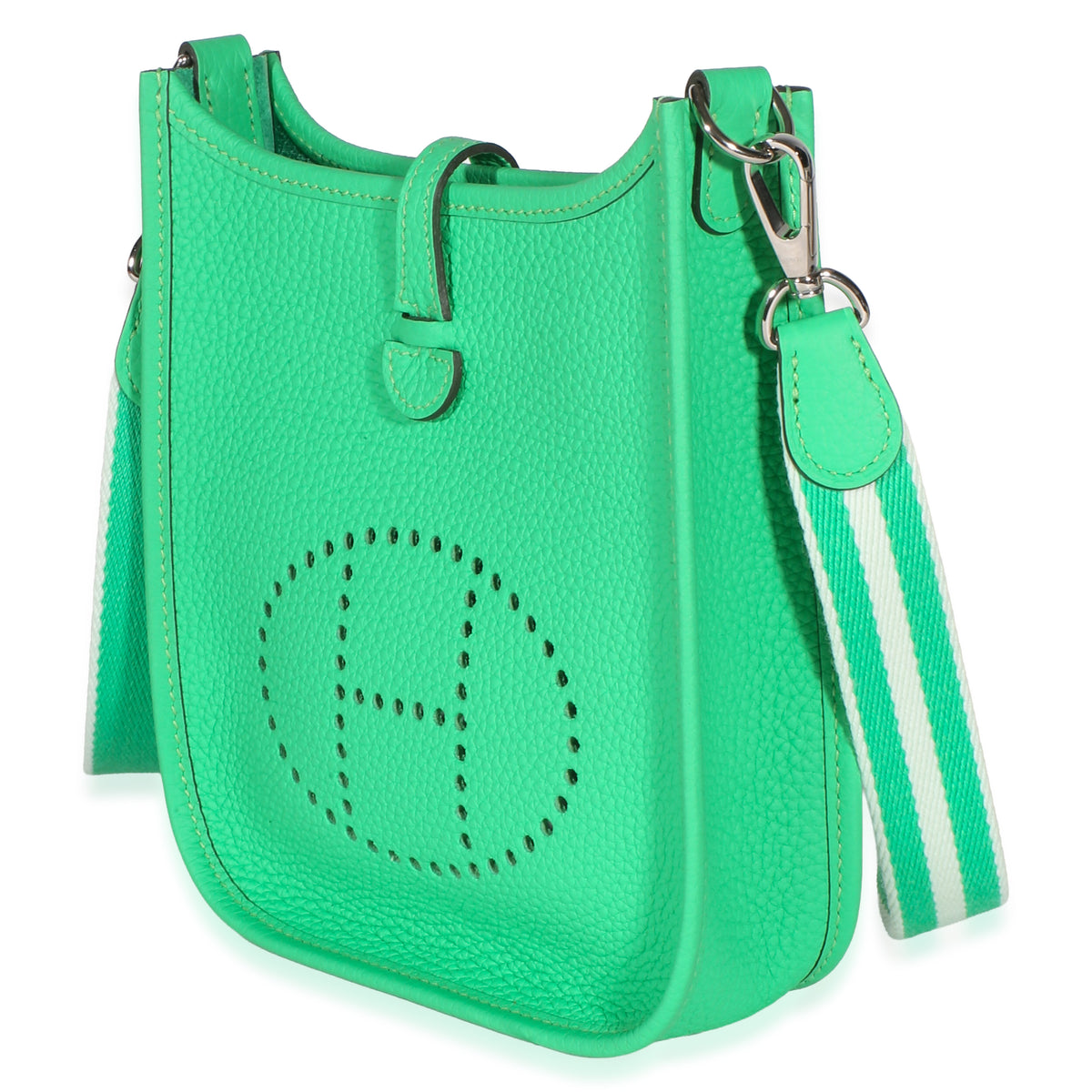 Hermès Vert Comics Clemence Mini Evelyne 16 TPM PHW Handbag 2