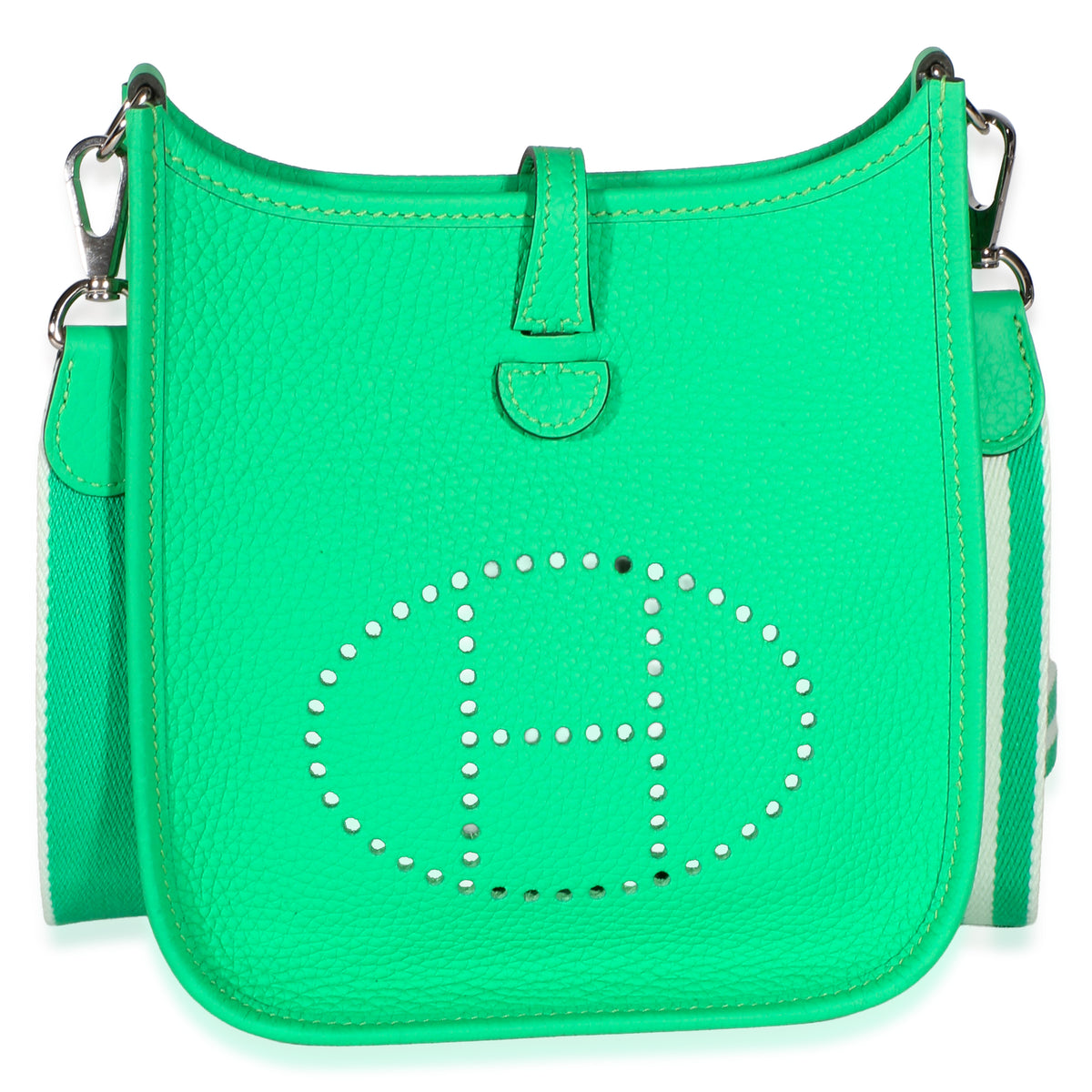 Hermès Vert Comics Clemence Mini Evelyne 16 TPM PHW Handbag 3