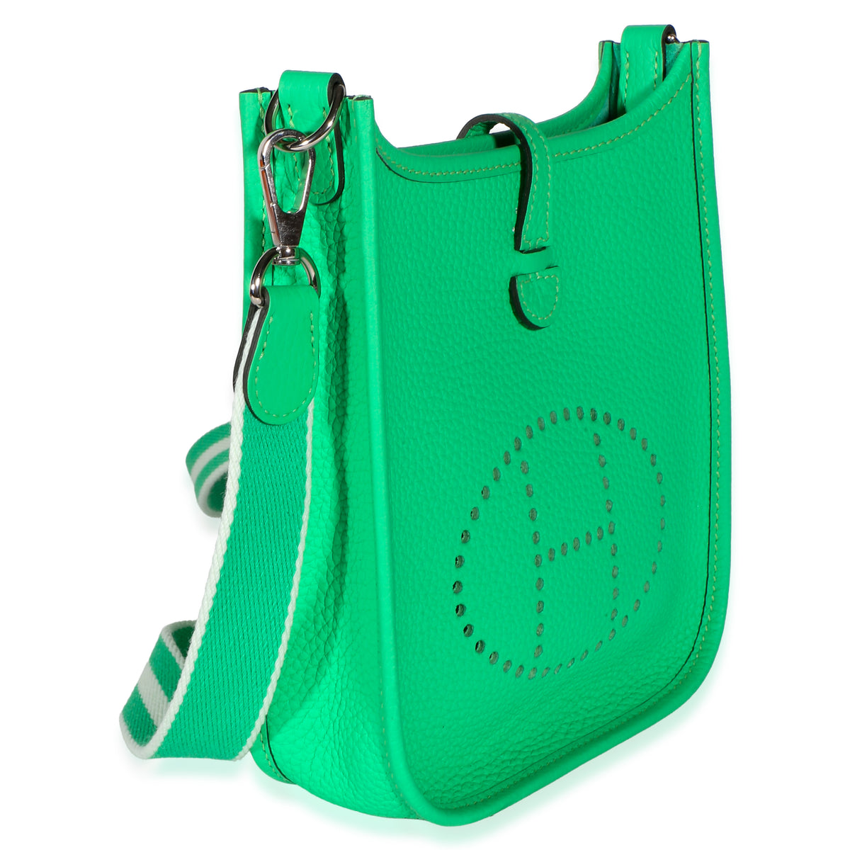 Hermès Vert Comics Clemence Mini Evelyne 16 TPM PHW Handbag 4