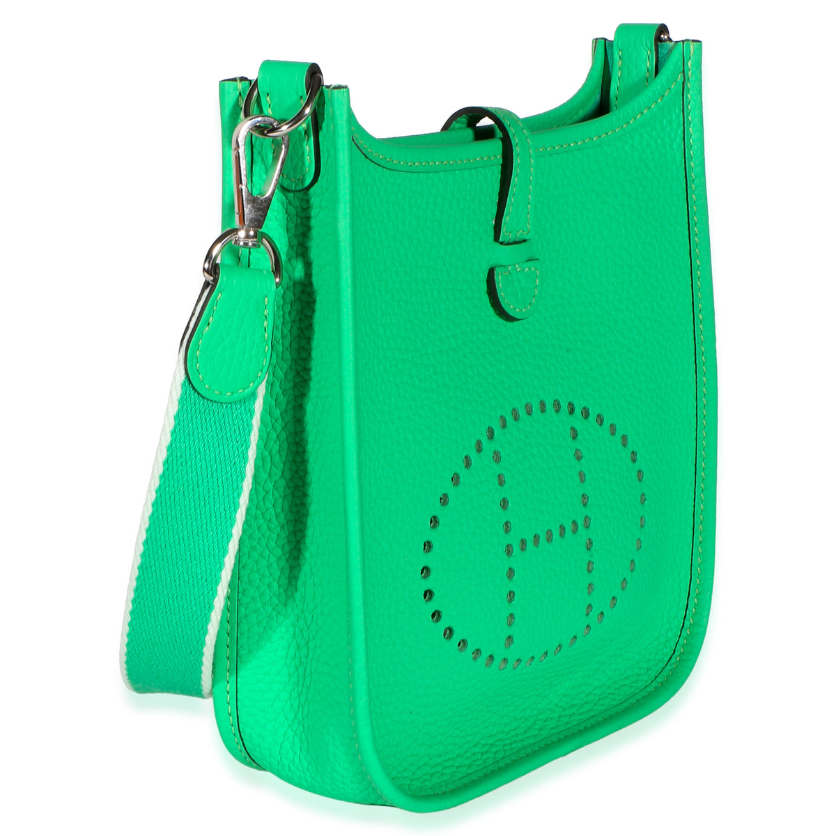 Hermès Vert Comics Clemence Mini Evelyne 16 TPM PHW Handbag 5