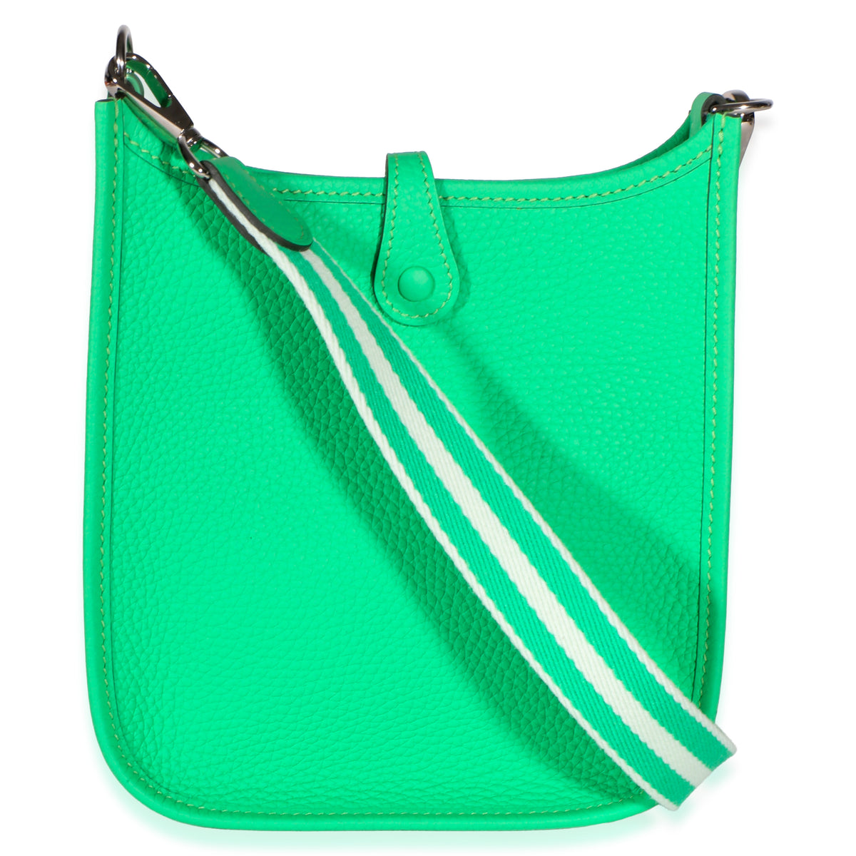 Hermès Vert Comics Clemence Mini Evelyne 16 TPM PHW Handbag 6