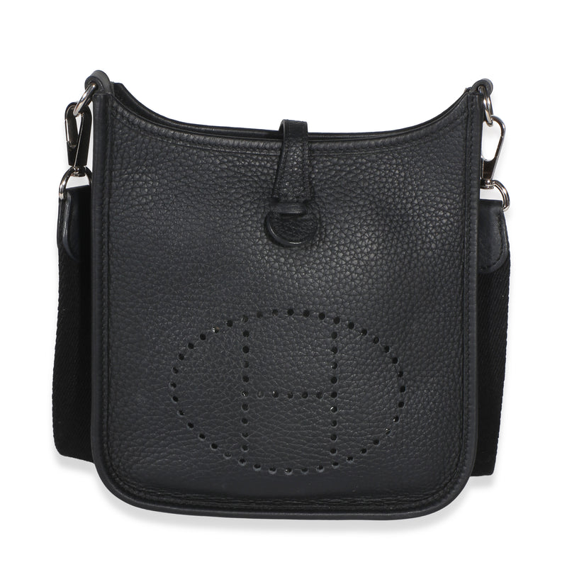 Hermès Black Clemence Mini Evelyne 16 TPM PHW Handbag id