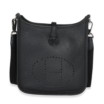 Hermès Black Clemence Mini Evelyne 16 TPM PHW Handbag id