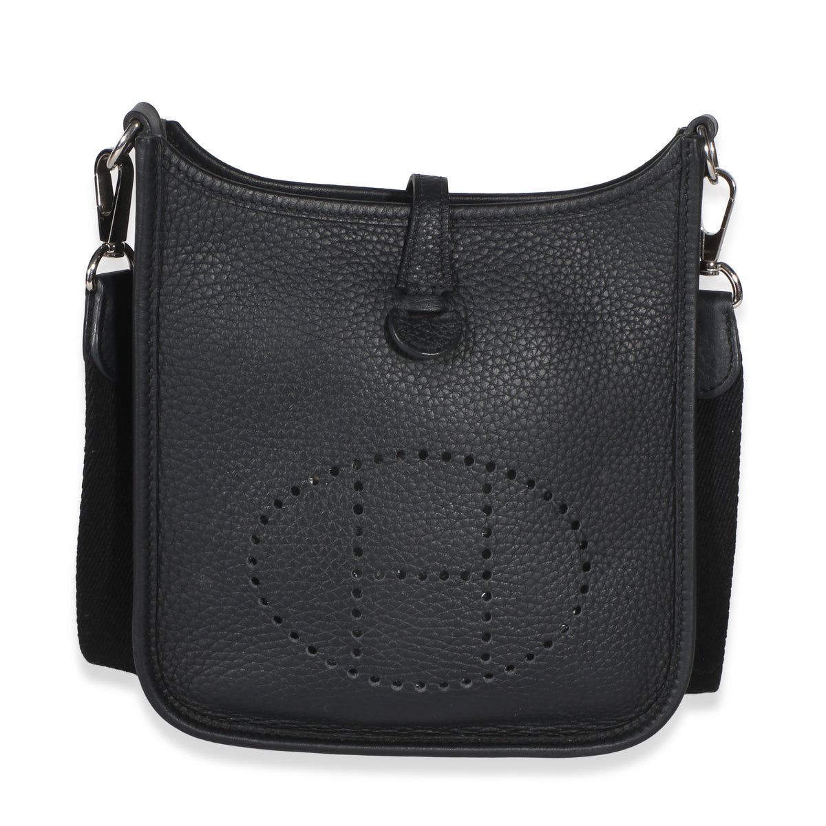 Hermès Black Clemence Mini Evelyne 16 TPM PHW Handbag id