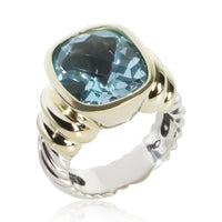David Yurman Yellow Gold & Sterling Silver Topaz Noblesse Ring 5
