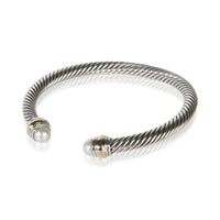 David Yurman Yellow Gold & Sterling Silver Pearl Cable Classic Bracelet 2