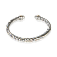 David Yurman Yellow Gold & Sterling Silver Pearl Cable Classic Bracelet 4