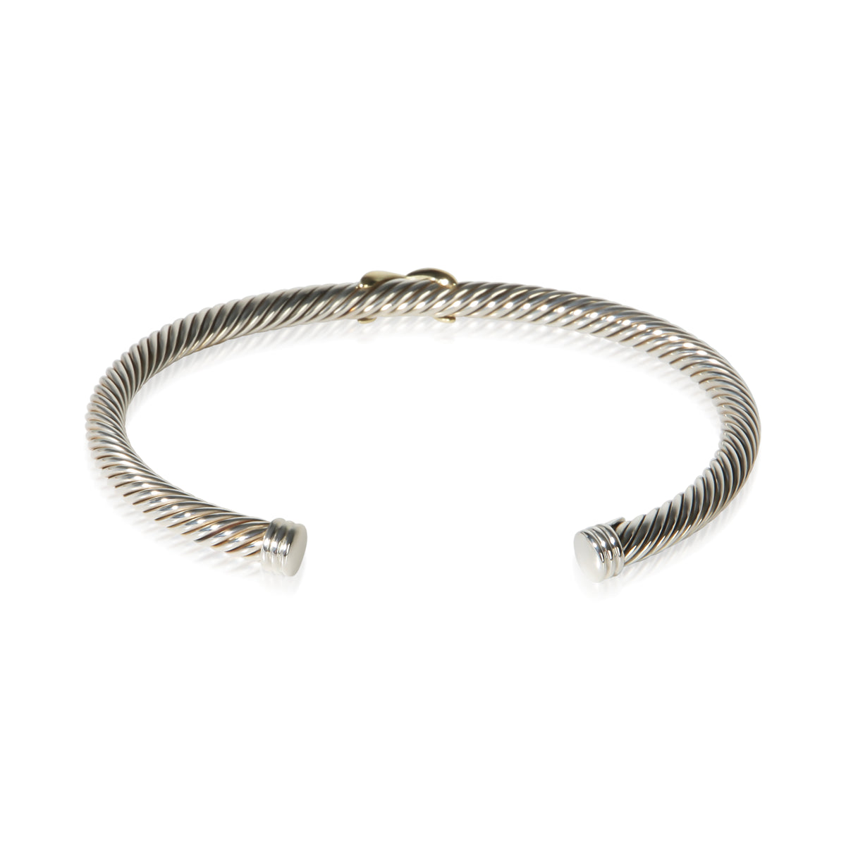 David Yurman Yellow Gold & Sterling Silver Cable X Bracelet 5