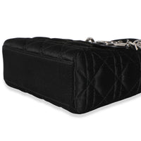 Christian Dior Black Satin Cannage Swarovski Crystal Embellished Mini Lady Dior Handbag 6