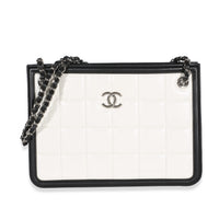 Chanel Bi color Black White Quilted Calfskin Chocolate Bar Small Tote Handbag id