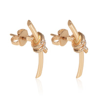 Tiffany & Co. Rose Gold Diamond Knot Earrings 2