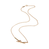 Tiffany & Co. Rose Gold Diamond Knot Necklace 3