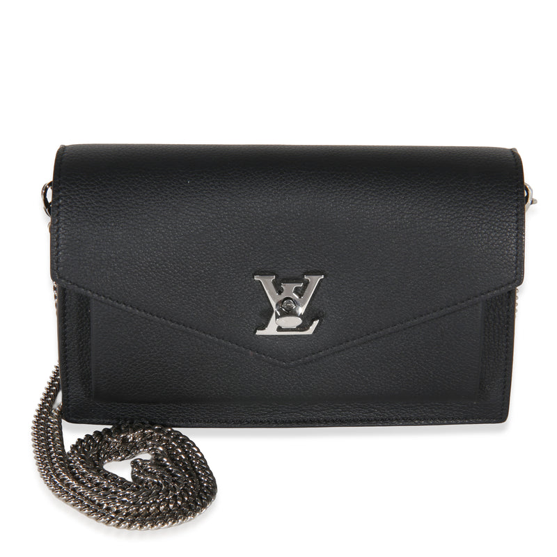 Louis Vuitton Black Soft Calfskin My Lockme Chain Pochette Handbag id