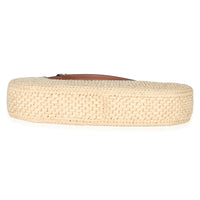 Celine Natural Raffia Calfskin Triomphe Medium Tilly Shoulder Bag Handbag 5
