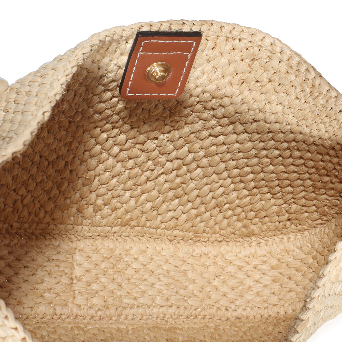 Celine Natural Raffia Calfskin Triomphe Medium Tilly Shoulder Bag Handbag 8