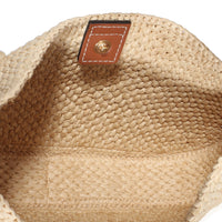 Celine Natural Raffia Calfskin Triomphe Medium Tilly Shoulder Bag Handbag 8
