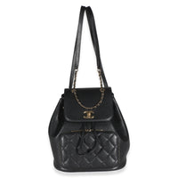 Chanel Black Quilted Caviar Business Affinity Backpack Handbag 5
