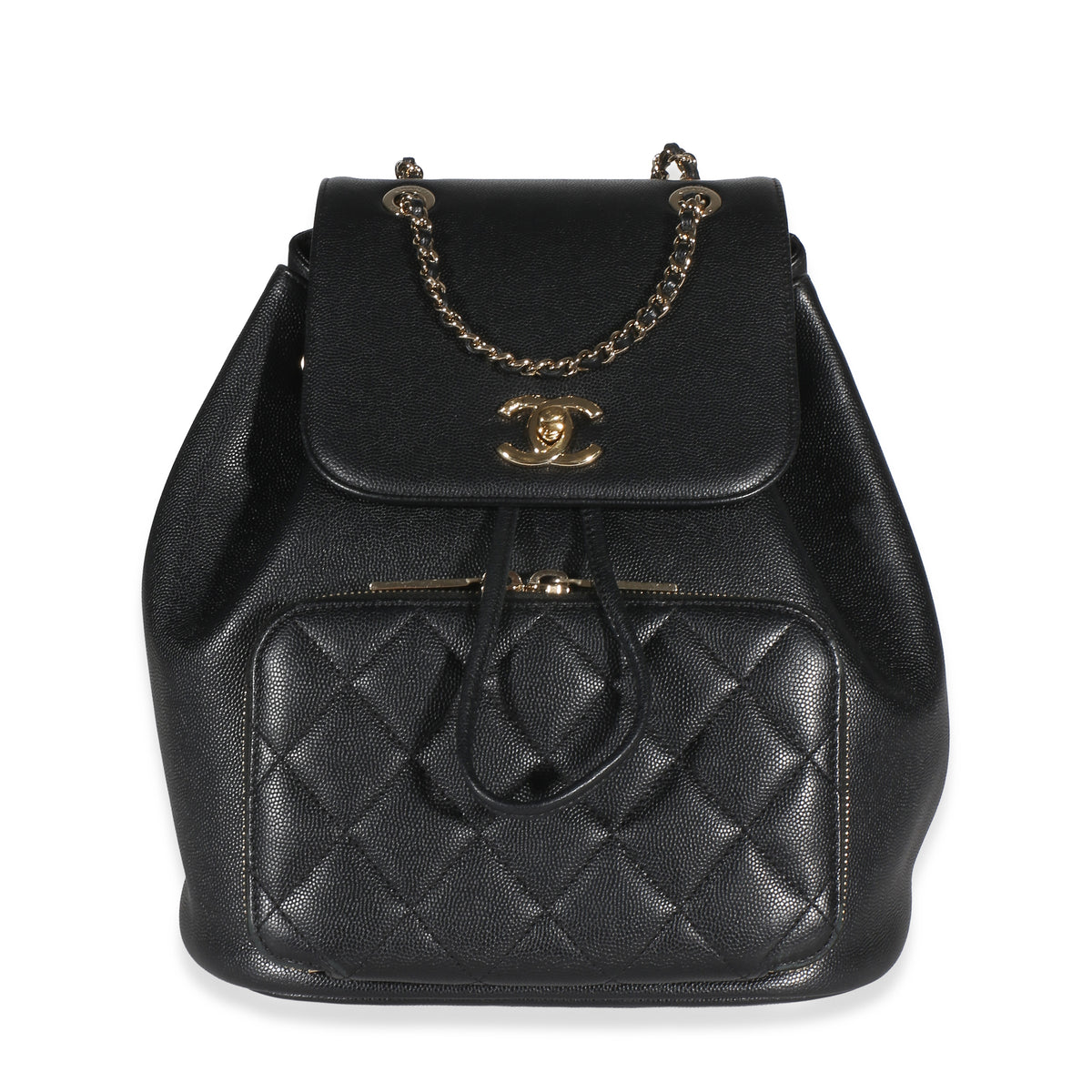 Chanel Black Quilted Caviar Business Affinity Backpack Handbag id