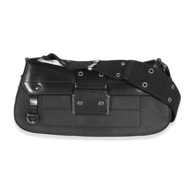 Christian Dior Black Calfskin Canvas Dior Street Chic Columbus Ave Shoulder Bag Handbag id