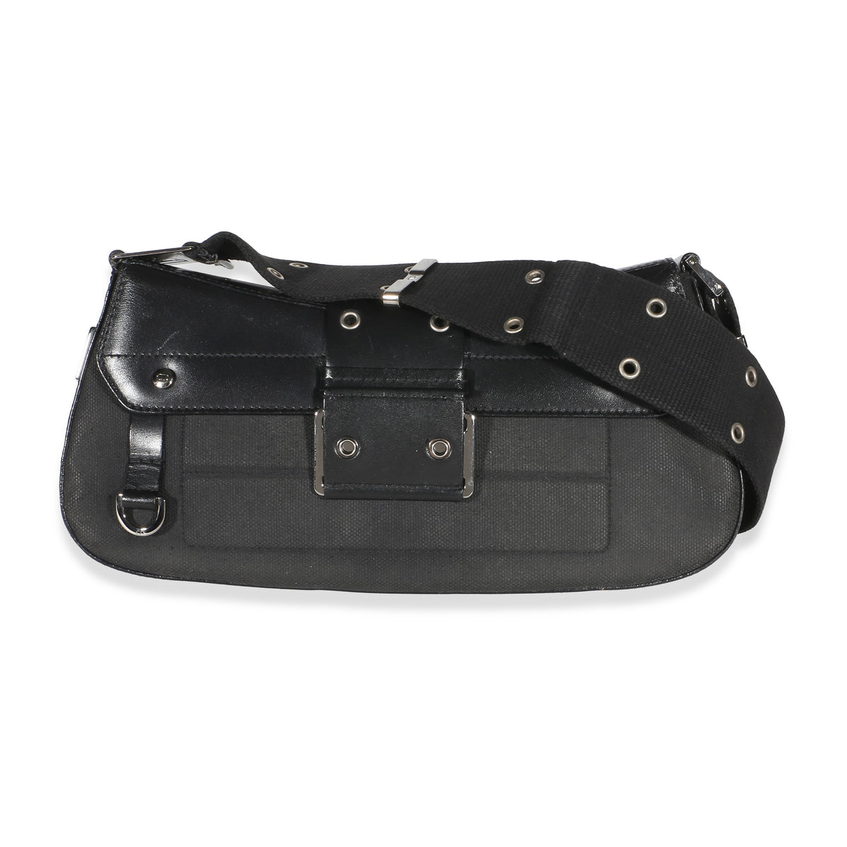 Christian Dior Black Calfskin Canvas Dior Street Chic Columbus Ave Shoulder Bag Handbag id