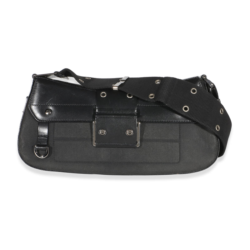 Christian Dior Black Calfskin Canvas Dior Street Chic Columbus Ave Shoulder Bag Handbag id