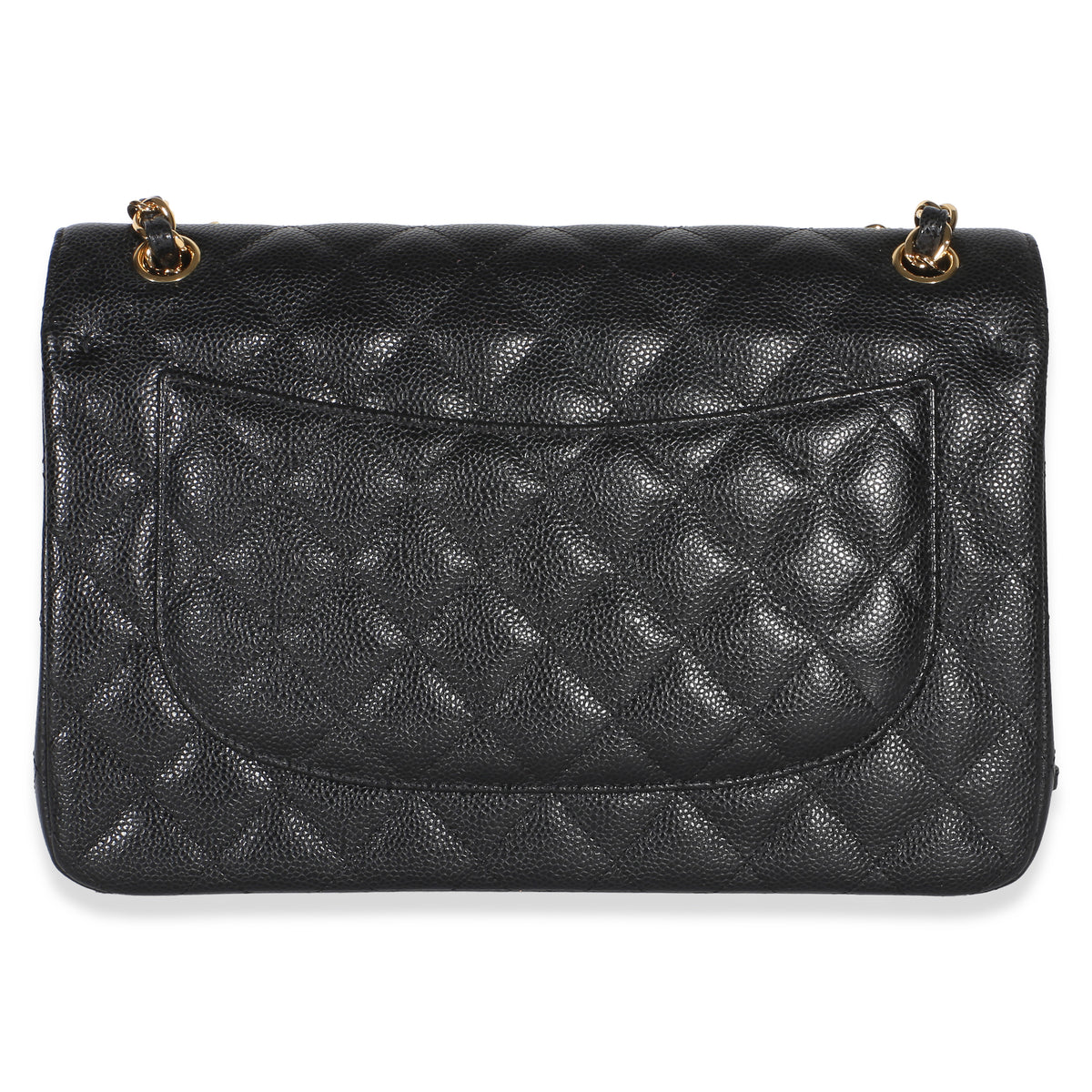 Chanel Black Quilted Caviar Jumbo Double Flap Bag Handbag 4