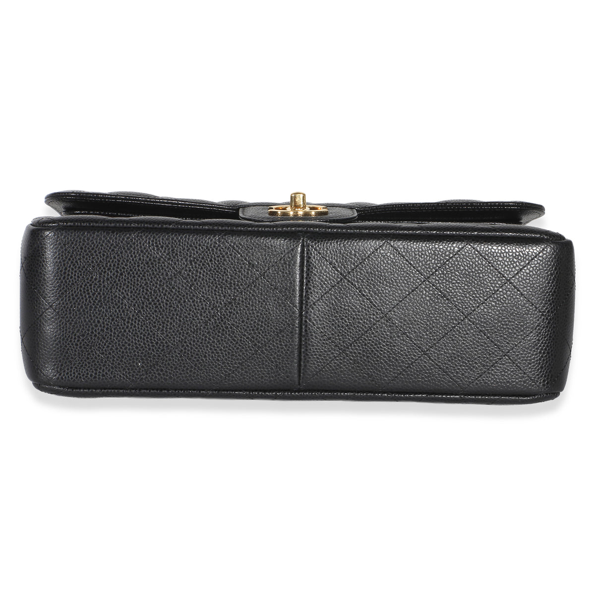 Chanel Black Quilted Caviar Jumbo Double Flap Bag Handbag 5