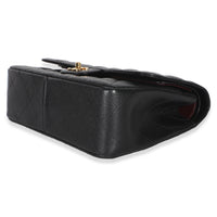 Chanel Black Quilted Caviar Jumbo Double Flap Bag Handbag 6