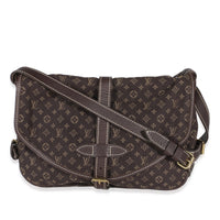 Louis Vuitton Brown Monogram Mini Lin Saumur Handbag id