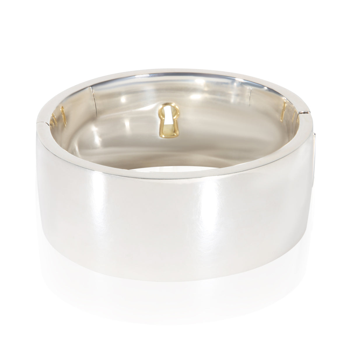 Tiffany & Co. Yellow Gold & Sterling Silver Wide Lock Bracelet 3