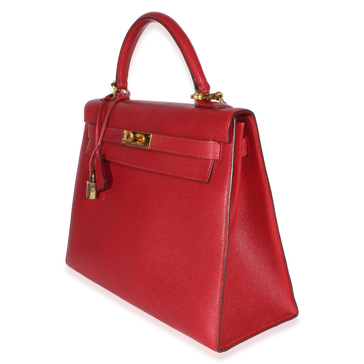 Hermès Rouge Vif Courchevel Kelly Sellier 32 GHW Handbag 2