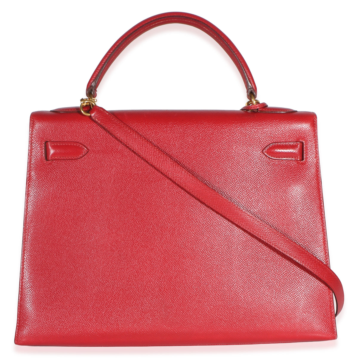 Hermès Rouge Vif Courchevel Kelly Sellier 32 GHW Handbag 4