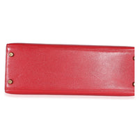 Hermès Rouge Vif Courchevel Kelly Sellier 32 GHW Handbag 5