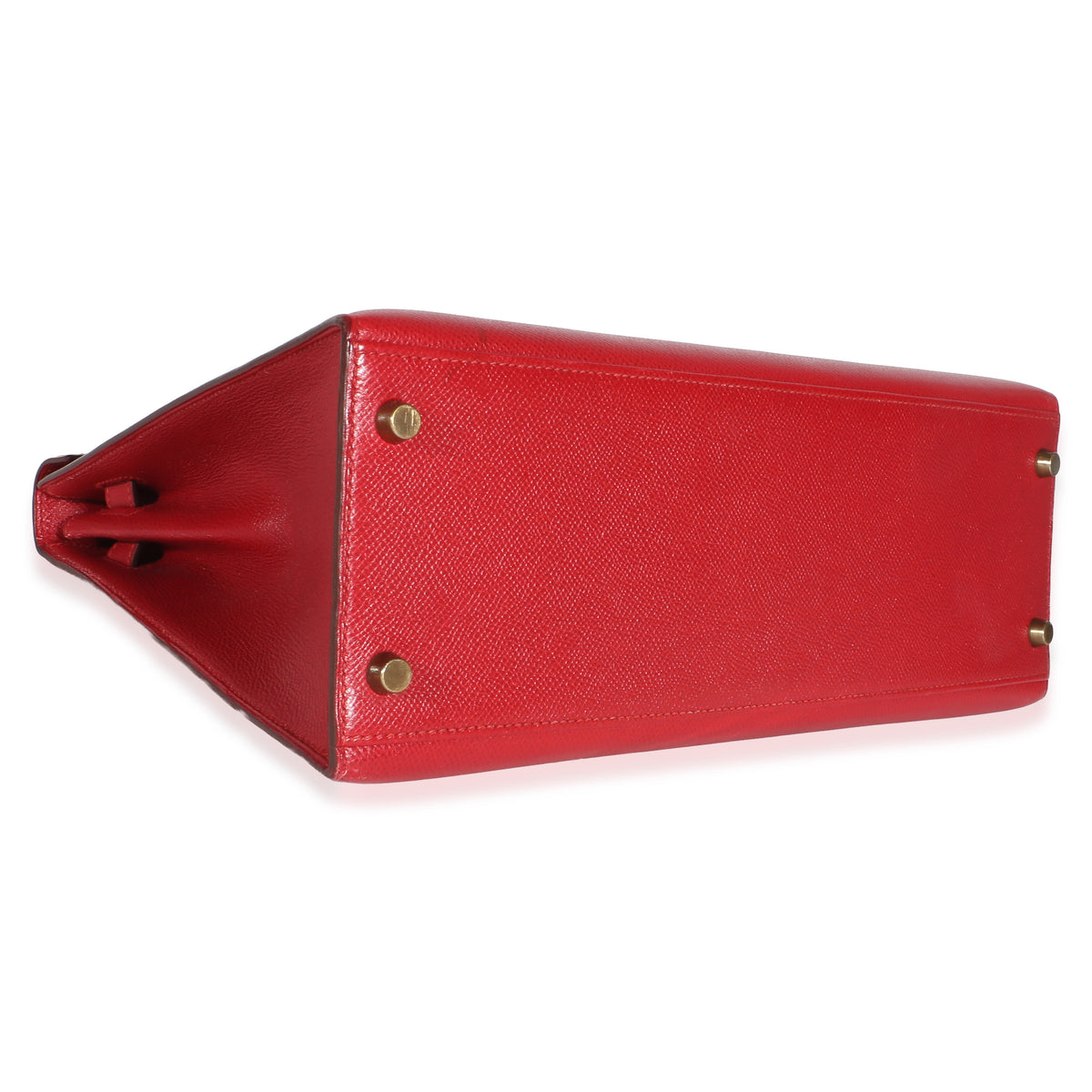 Hermès Rouge Vif Courchevel Kelly Sellier 32 GHW Handbag 7