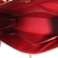 Hermès Rouge Vif Courchevel Kelly Sellier 32 GHW Handbag 8